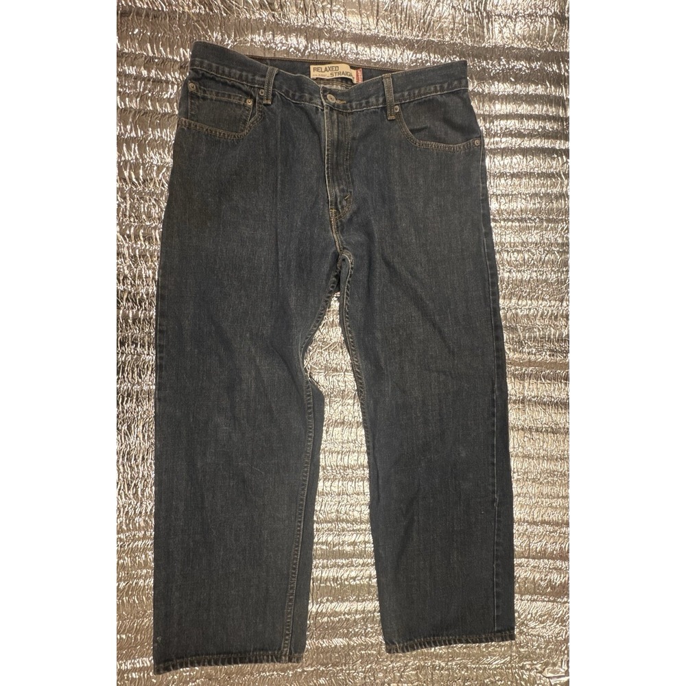 Levis 559 Relaxed Straight Mens Jeans Dark Wash Indigo Blue Denim 36x30